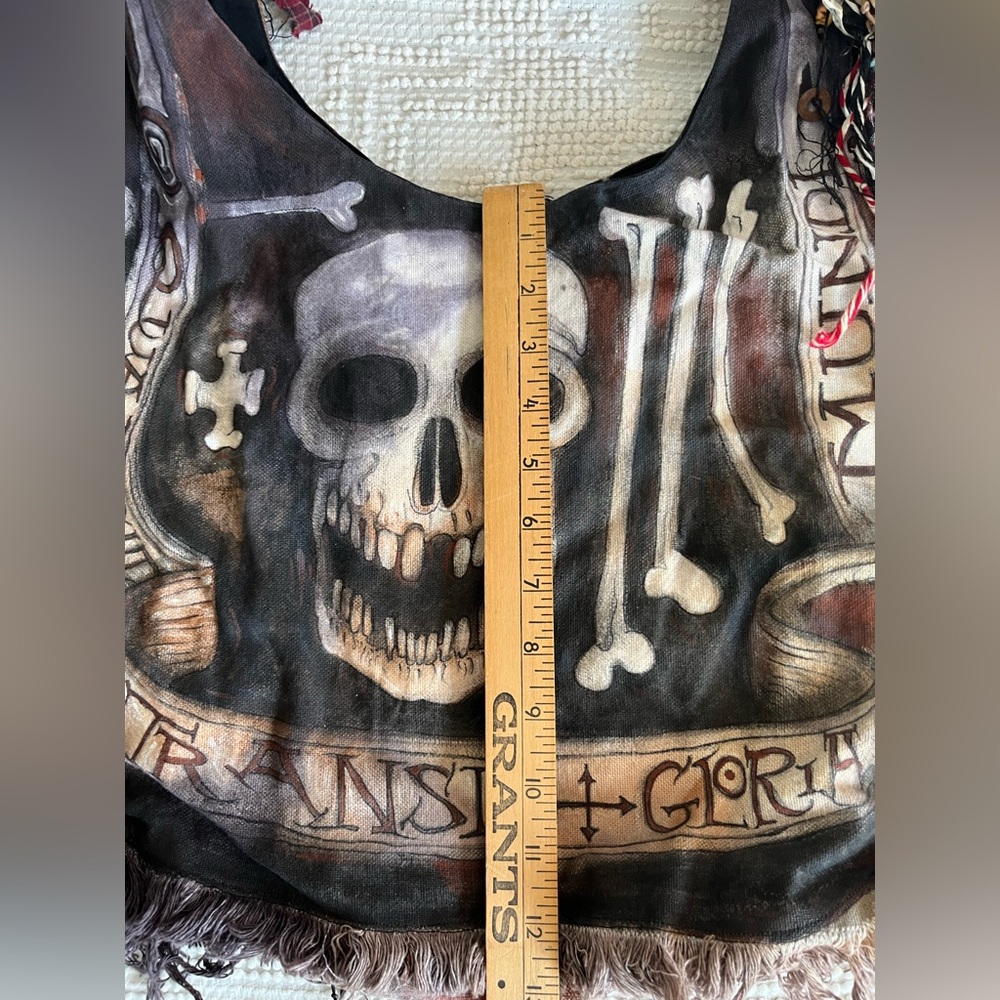 NWOT skull traveler bag Handmade WORK OF ART carry it or hang it on your wall - Picture 10 of 16